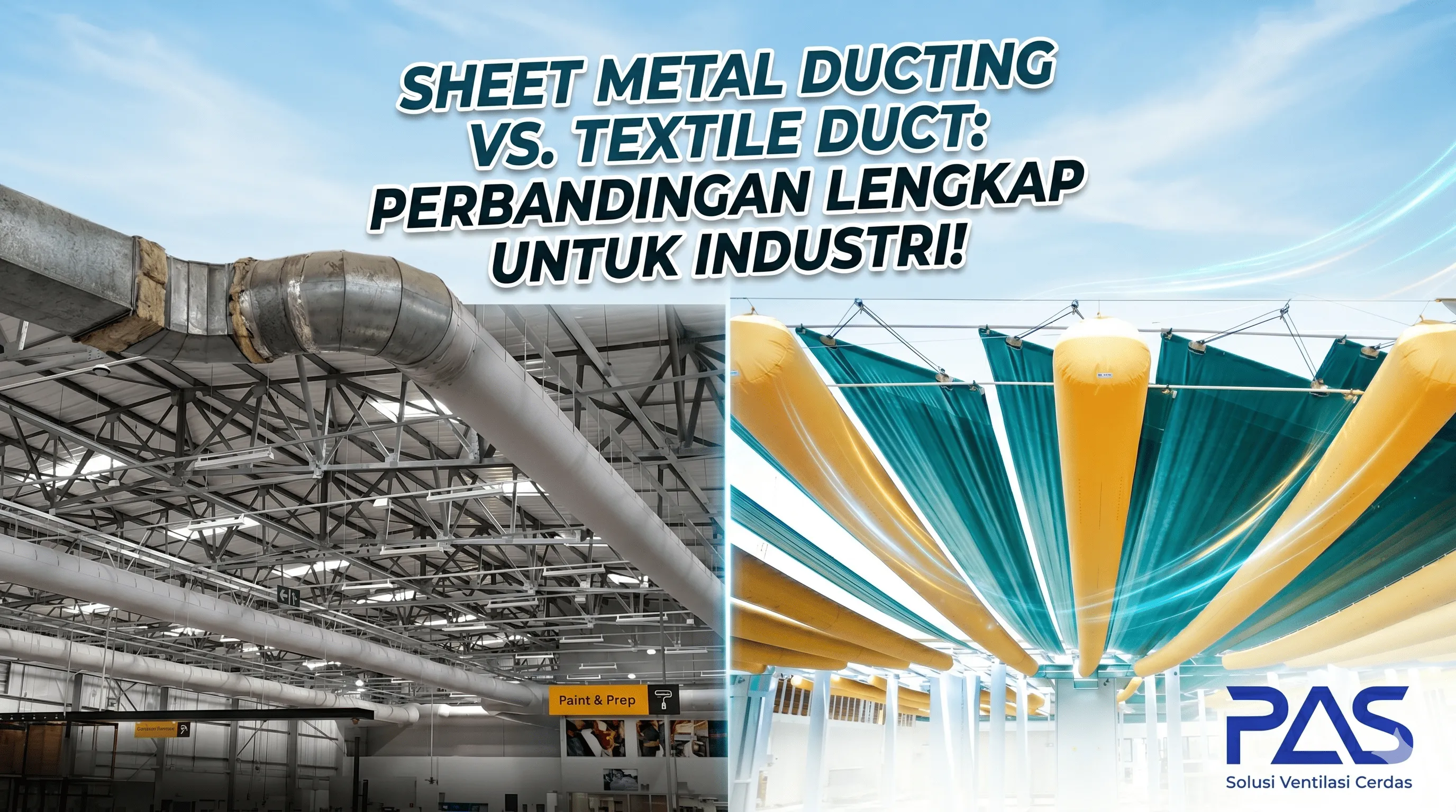 Sheet Metal Ducting vs Textile Duct: Perbandingan Lengkap untuk Industri